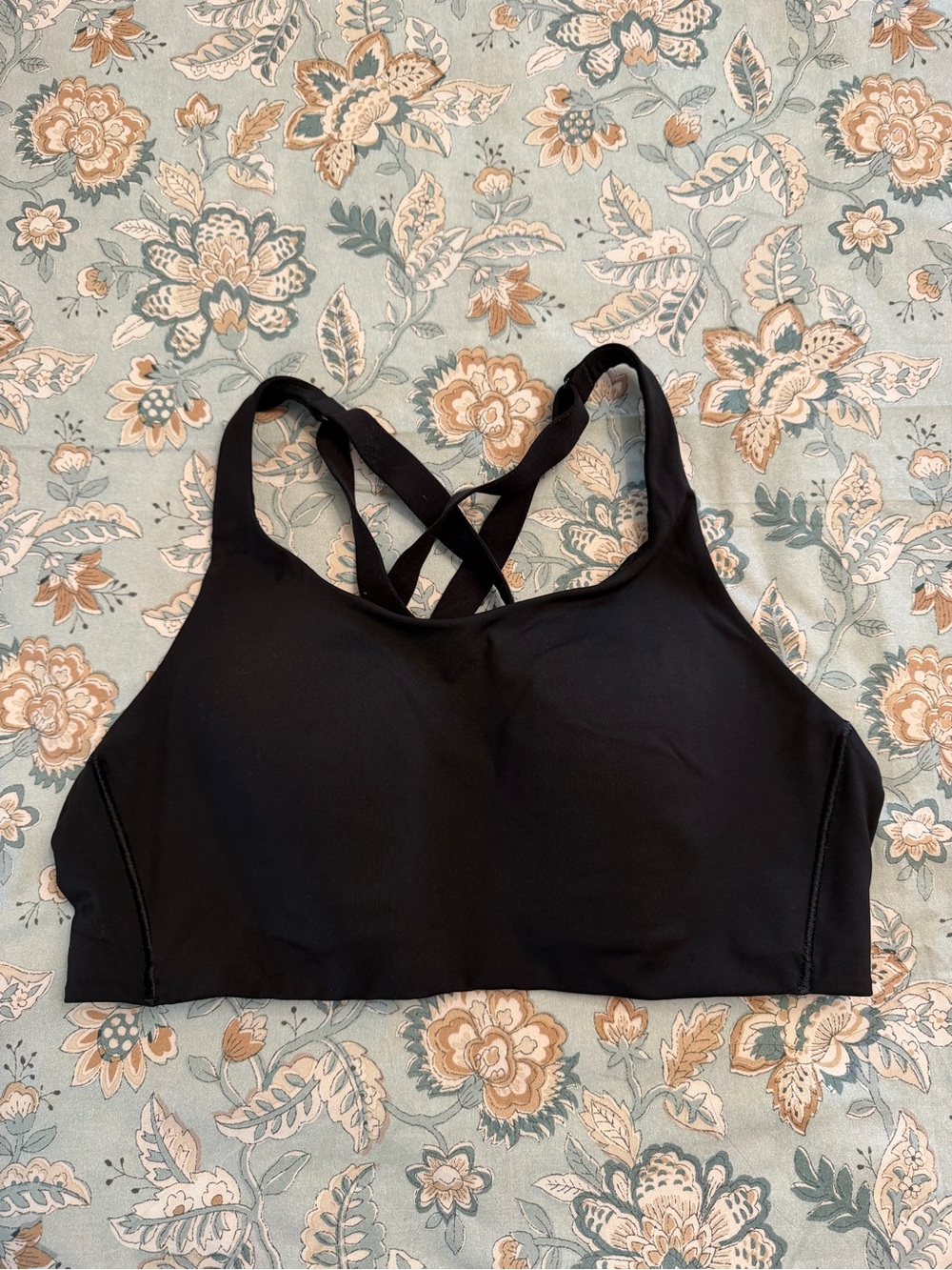 lululemon athletica Black Cross-Strap Medium-Impact Sports Bra